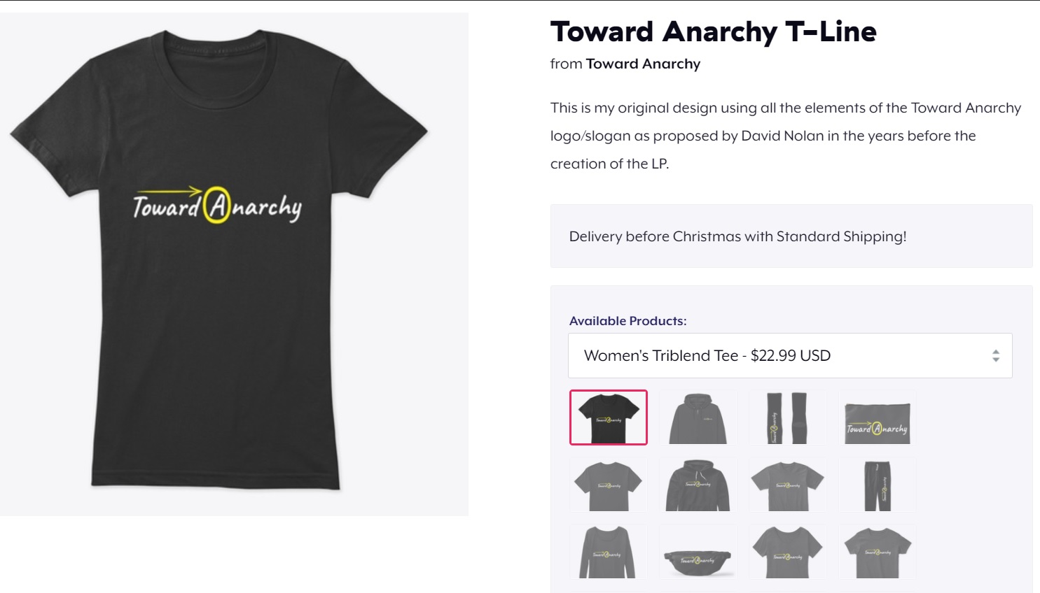 Toward Anarchy T-Shirts and More