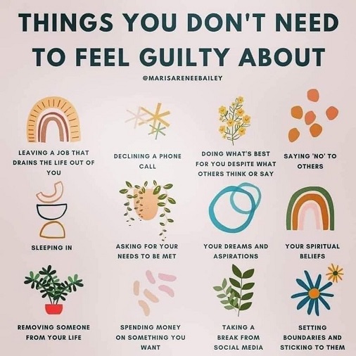 More things you don't need to feel guilty about