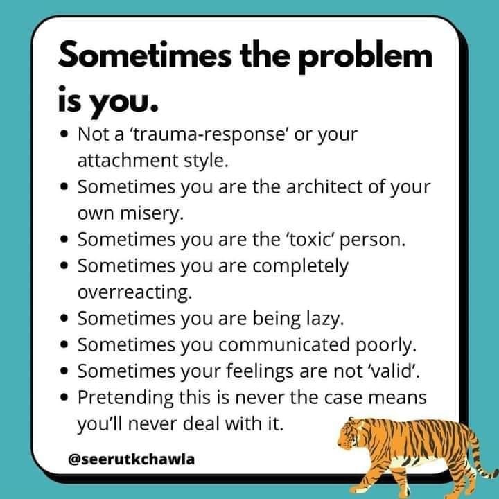 Sometimes the Problem is You