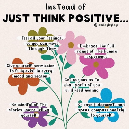 Instead of Just Think Positive.